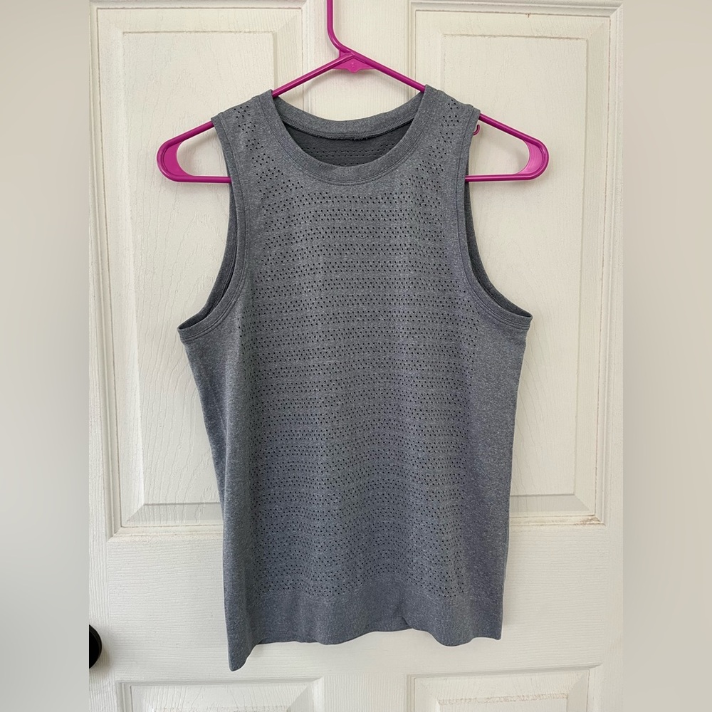 Lululemon athletic workout tank gray breathable